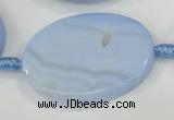 CAA745 15.5 inches 25*40mm oval blue lace agate beads wholesale