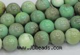 CAB01 15.5 inches 10mm round green grass agate gemstone beads