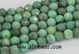 CAB06 15.5 inches 6mm faceted round green grass agate gemstone beads