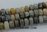 CAB139 15.5 inches 5*8mm roundel bamboo leaf agate beads