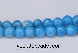 CAB220 15.5 inches 6mm round blue crazy lace agate beads