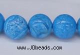 CAB223 15.5 inches 14mm round blue crazy lace agate beads