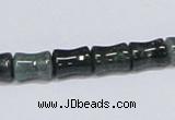 CAB394 15.5 inches 8*10mm bamboo shape moss agate gemstone beads