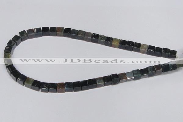 CAB397 15.5 inches 8*8mm cube moss agate gemstone beads wholesale