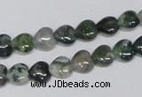 CAB404 15.5 inches 8*8mm heart moss agate gemstone beads wholesale