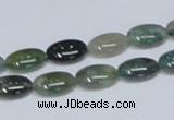 CAB409 15.5 inches 8*12mm oval moss agate gemstone beads wholesale