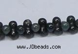 CAB427 15.5 inches 6*12mm bone-shaped moss agate gemstone beads