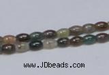 CAB437 15.5 inches 4*6mm rice indian agate gemstone beads wholesale