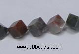 CAB442 15.5 inches 8*8mm inclined cube indian agate gemstone beads