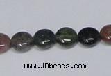 CAB449 15.5 inches 10mm flat round indian agate gemstone beads