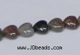 CAB453 15.5 inches 10*10mm heart indian agate gemstone beads