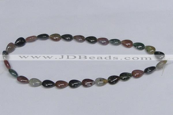 CAB460 15.5 inches 10*14mm flat teardrop indian agate gemstone beads