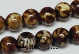 CAB611 15.5 inches 12mm round leopard skin agate beads wholesale