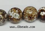 CAB614 15.5 inches 18mm round leopard skin agate beads wholesale