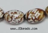 CAB621 15.5 inches 15*20mm egg-shaped leopard skin agate beads wholesale