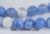 CAB646 15.5 inches 10mm round fire crackle agate beads wholesale