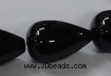 CAB743 15.5 inches 20*30mm teardrop black agate gemstone beads