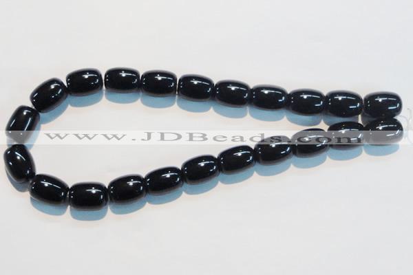 CAB820 15.5 inches 13*18mm drum black agate gemstone beads wholesale