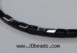 CAB838 15.5 inches 4*6mm cuboid black agate gemstone beads wholesale