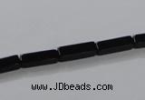 CAB839 15.5 inches 4*12mm cuboid black agate gemstone beads wholesale