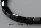 CAB840 15.5 inches 5*7*8mm cuboid black agate gemstone beads wholesale