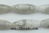 CAB907 15.5 inches 10*30mm rice natural crazy agate beads wholesale