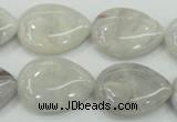 CAB909 15.5 inches 18*25mm flat teardrop natural crazy agate beads