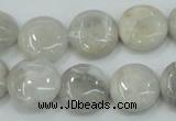 CAB915 15.5 inches 15mm flat round natural crazy agate beads wholesale