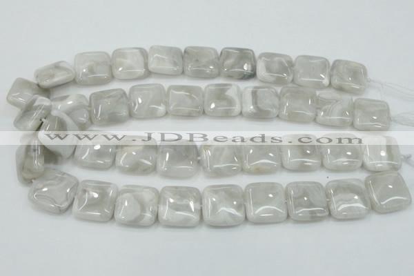 CAB920 15.5 inches 20*20mm square natural crazy agate beads wholesale