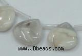 CAB924 20*20mm top-drilled teardrop natural crazy agate beads wholesale