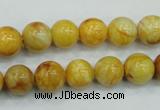 CAB935 15.5 inches 10mm round yellow crazy lace agate beads wholesale