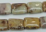 CAB978 15.5 inches 13*18mm rectangle Morocco agate beads wholesale