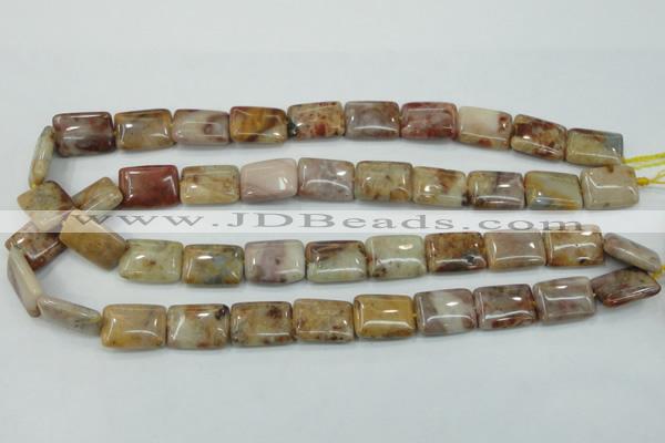 CAB978 15.5 inches 13*18mm rectangle Morocco agate beads wholesale