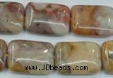 CAB979 15.5 inches 18*25mm rectangle Morocco agate beads wholesale