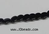 CAB980 15.5 inches 8mm flat round black agate gemstone beads wholesale