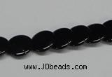 CAB981 15.5 inches 12mm flat round black agate gemstone beads wholesale