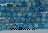 CAB998 15.5 inches 4mm round blue crazy lace agate beads