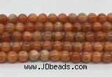 CABS07 15 inches 8mm round orange calcite gemstone beads wholesale