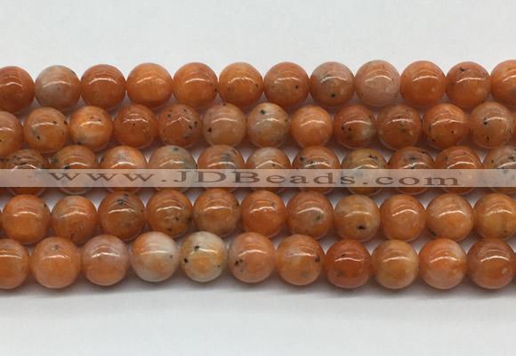 CABS07 15 inches 8mm round orange calcite gemstone beads wholesale