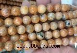 CABS17 15 inches 10mm round orange calcite gemstone beads wholesale