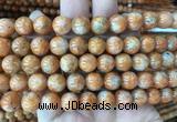 CABS22 15 inches 10mm round orange calcite gemstone beads wholesale