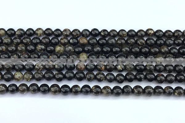 CAE310 15 inches 6mm round astrophyllite gemstone beads