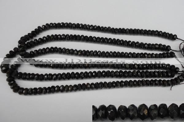 CAE32 15.5 inches 4*8mm faceted rondelle astrophyllite beads wholesale