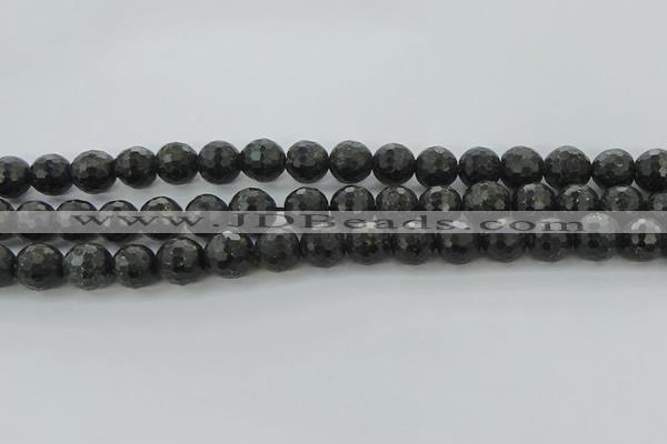 CAE37 15.5 inches 10mm faceted round astrophyllite beads wholesale