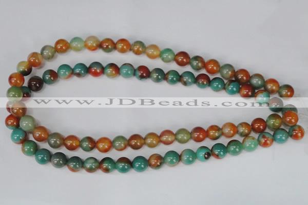 CAG1000 15.5 inches 10mm round rainbow agate beads wholesale