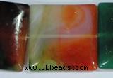 CAG1050 15.5 inches 40*40mm square rainbow agate beads