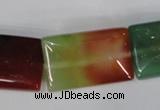 CAG1053 15.5 inches 18*25mm rectangle rainbow agate beads