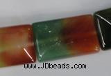 CAG1054 15.5 inches 20*30mm rectangle rainbow agate beads