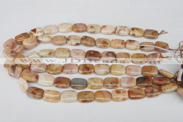 CAG1097 15.5 inches 13*18mm rectangle Morocco agate beads wholesale