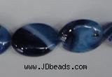 CAG1275 15.5 inches 15*20mm oval line agate gemstone beads